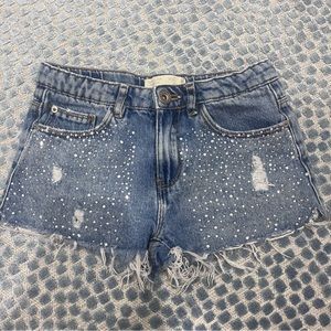 Rhinestone Zara Jean Shorts girls size 8